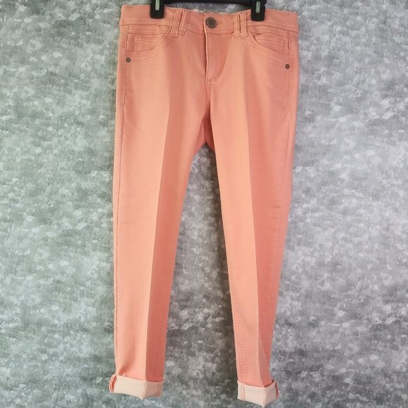 Democracy Pants - Democracy ''Ab"" technology  NWOT women's button waist size 6 peach color jeans